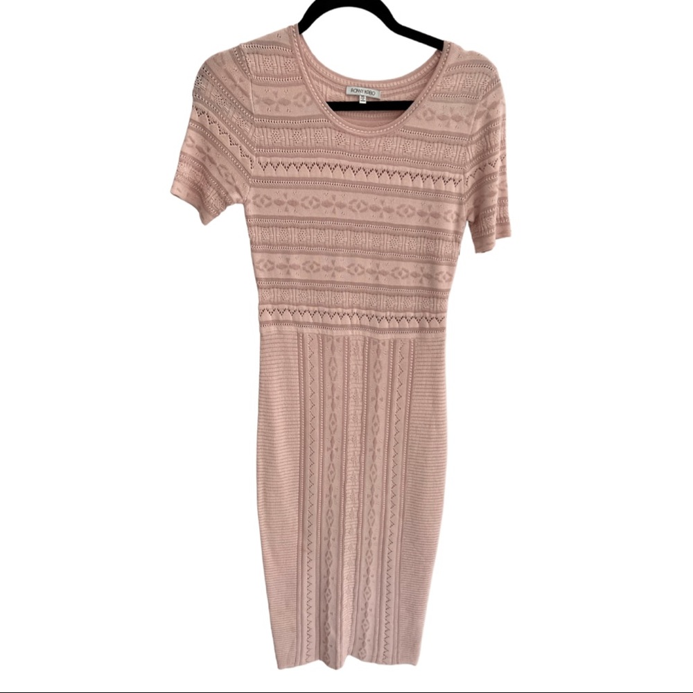 Ronny Kobo | pink knit dress